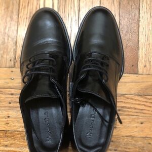 Massimo Dutti Black Leather Loafers